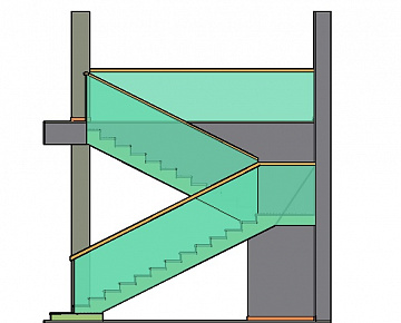 3D-модель лестничной группы (вид 5)