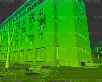 Облако точек санаторного комплекса (вид 12)