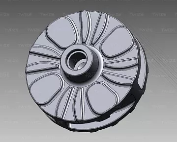 CAD-модель колеса насоса (вид 2)