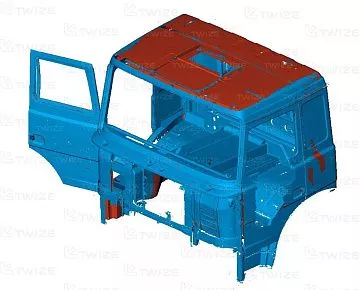 CAD-модель кабины грузовика (вид 2)