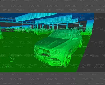 Облако точек автомобиля (вид 1)
