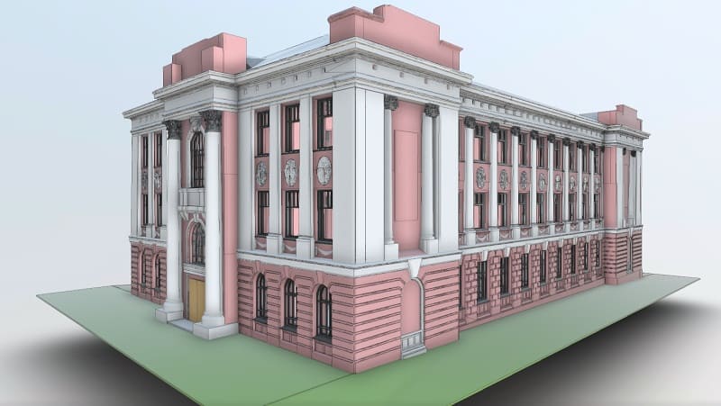 3D-моделирование здания «Городского училища» в г. Саратов
