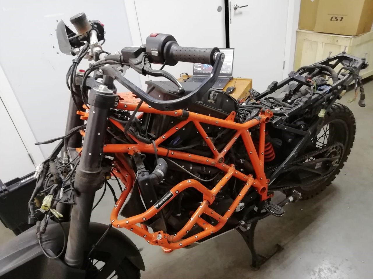 3D-сканирование рамы мотоцикла