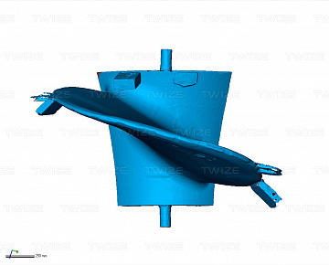 Создание 3D-модели лопасти винта ледокола - вид 2