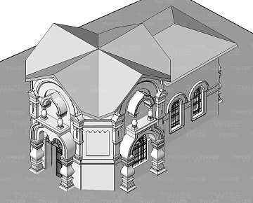 3D‑модель здания (вид 1)