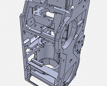 CAD-модель корпуса механизма (вид 1)