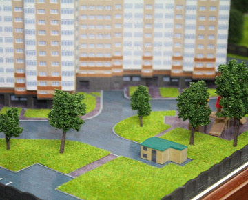 Архитектурный макет жилого комплекса - вид 10