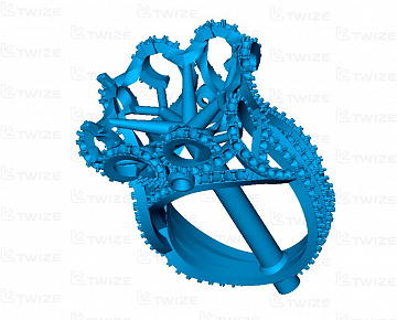 Восковая 3D‑модель кольца - вид 4