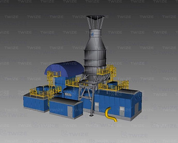 3D-модель газотурбинного комплекса