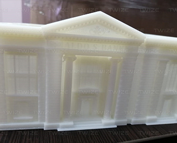 3D‑печать макета здания банка - вид 3