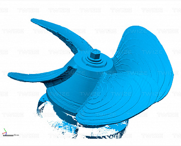 3D-сканирование гребного винта на фрезерном станке - вид 4