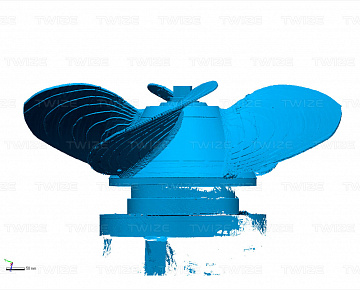 3D-сканирование гребного винта на фрезерном станке - вид 3