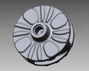 3D-модель колеса насоса (вид 2)