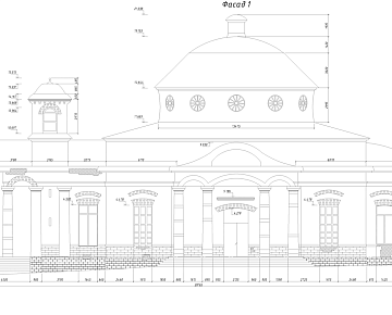Чертеж здания церкви (рис. 1)