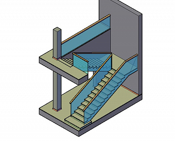 Создание обмерных чертежей для проекта облицовки лестницы - вид 2