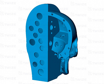 3D‑прототип головы из гипсового композита  - вид 2