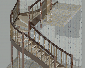 Визуализация винтовой лестницы (фото 1)
