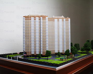 Архитектурный макет жилого комплекса - вид 5