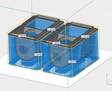 3D‑модель гидравлической детали бассейна (вид 1)