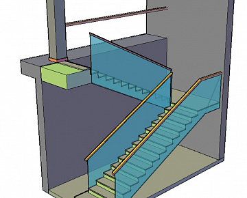 Создание обмерных чертежей для проекта облицовки лестницы - вид 3